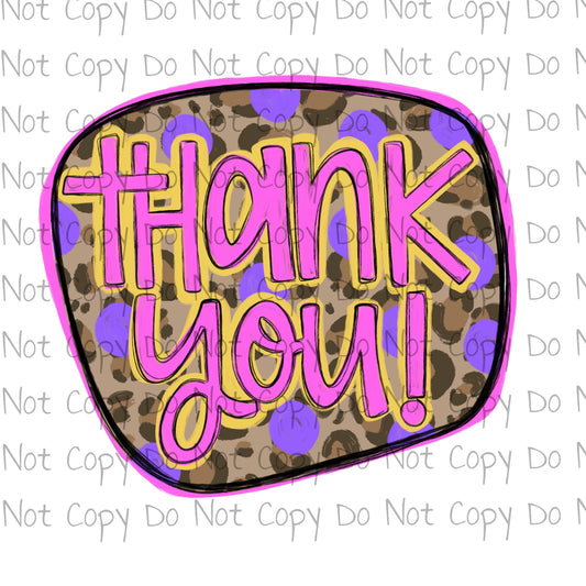 Thank You - Sublimation Transfer