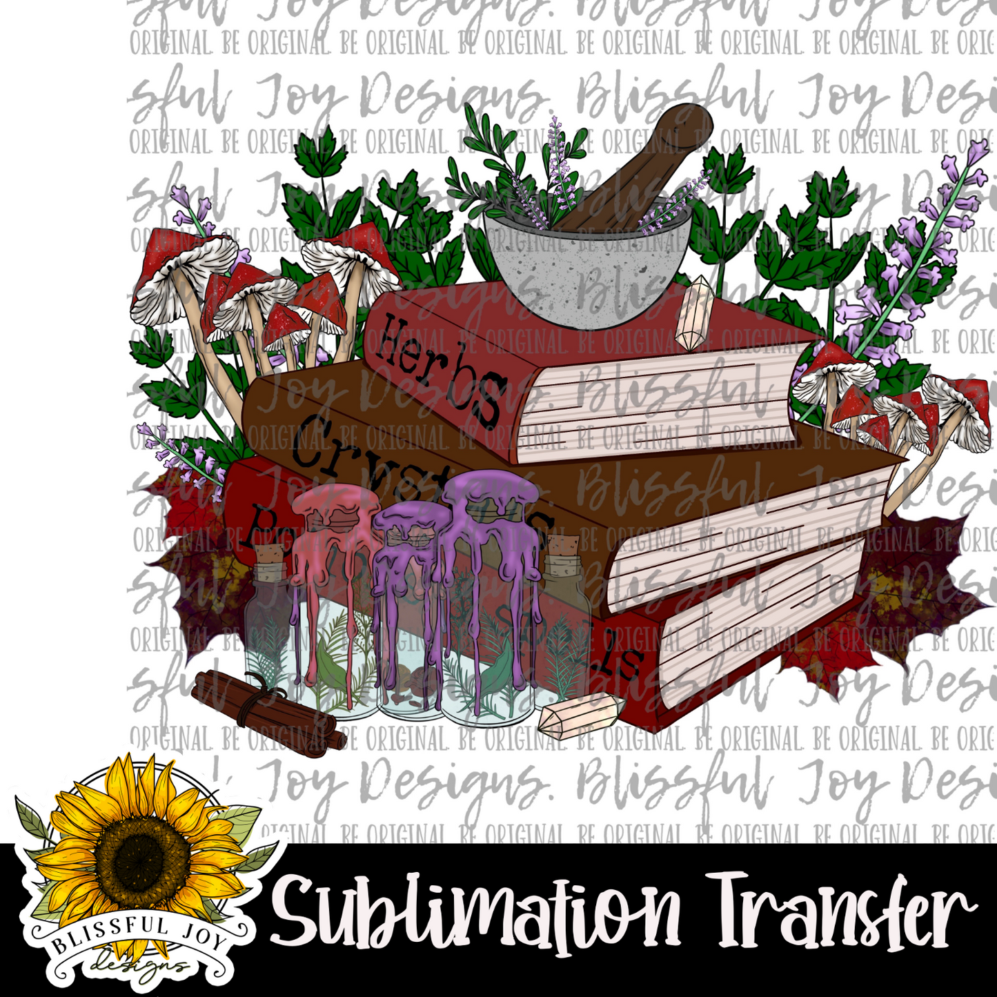 Witchy Books - Sublimation Transfer