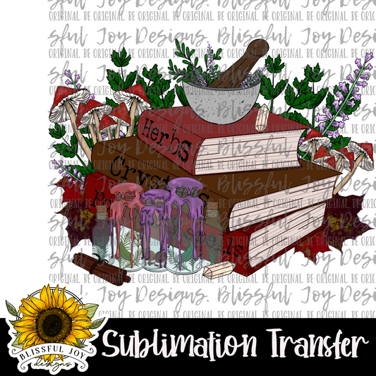 Witchy Books - Sublimation Transfer