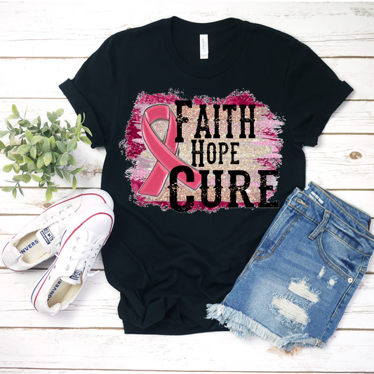 Faith Hope Cure - Sublimation Transfer